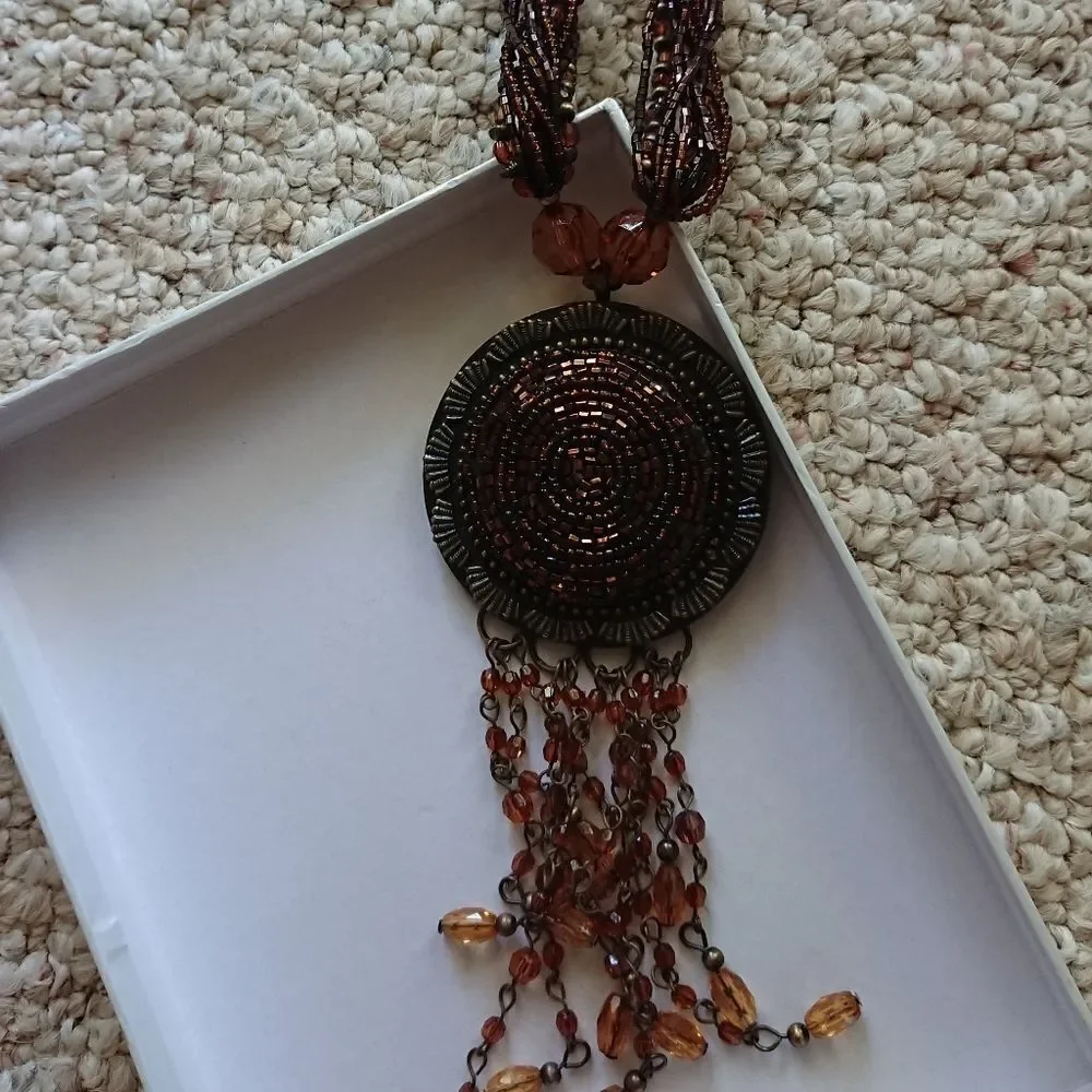 Boho Decorative brown necklace